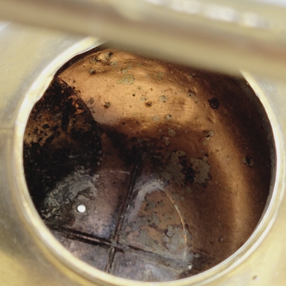 Antique 1930s Miniature Registered Design Brass & Copper Teapots - Picture 8 of 16